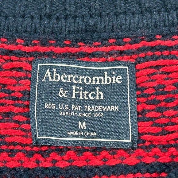 Abercrombie And Fitch Wool Blend Fairisle Knit‎ Sweater Mens M - Picture 5 of 6